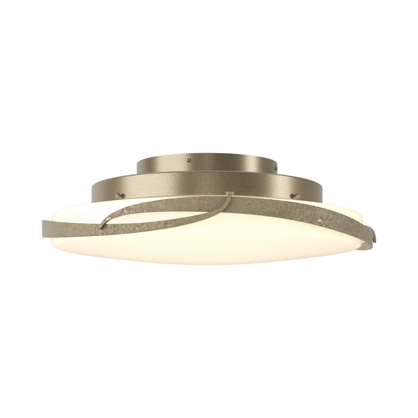 Flora LED Flush Mount Ceiling Light in Soft Gold.