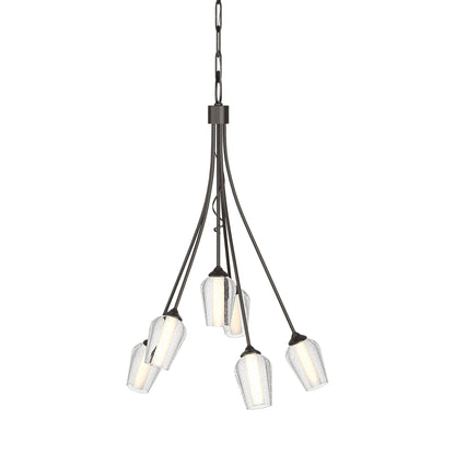 Flora Multi-Light Arm Chandelier in Oil Rubbed Bronze (Opal and Seeded Glass).