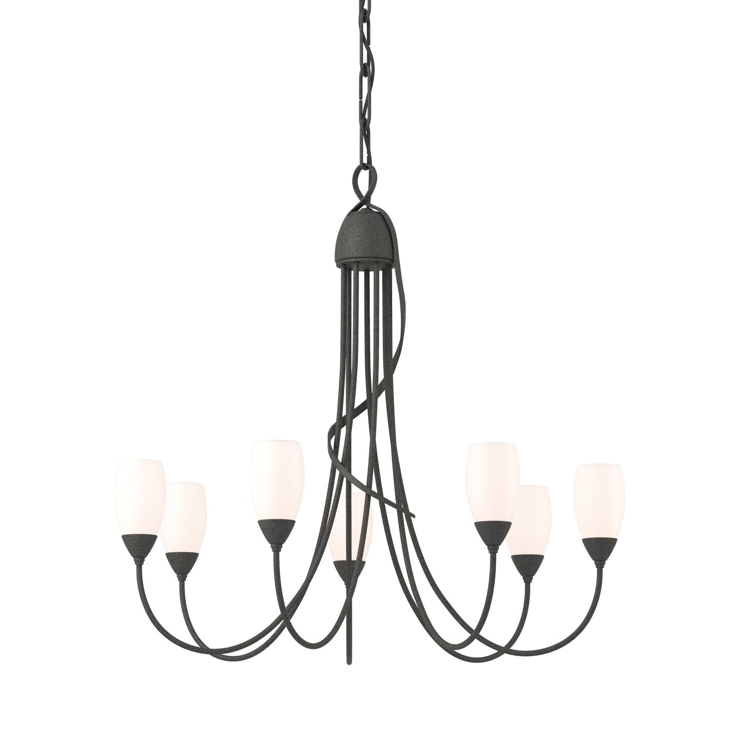 Flora Multi-Light Chandelier in Natural Iron.