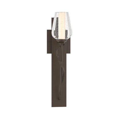 Flora Stem Wall Light in Bronze (Opal and Seeded Glass).