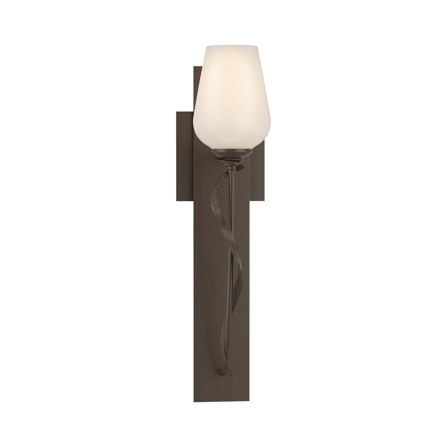 Flora Stem Wall Light in Bronze (Opal Glass).
