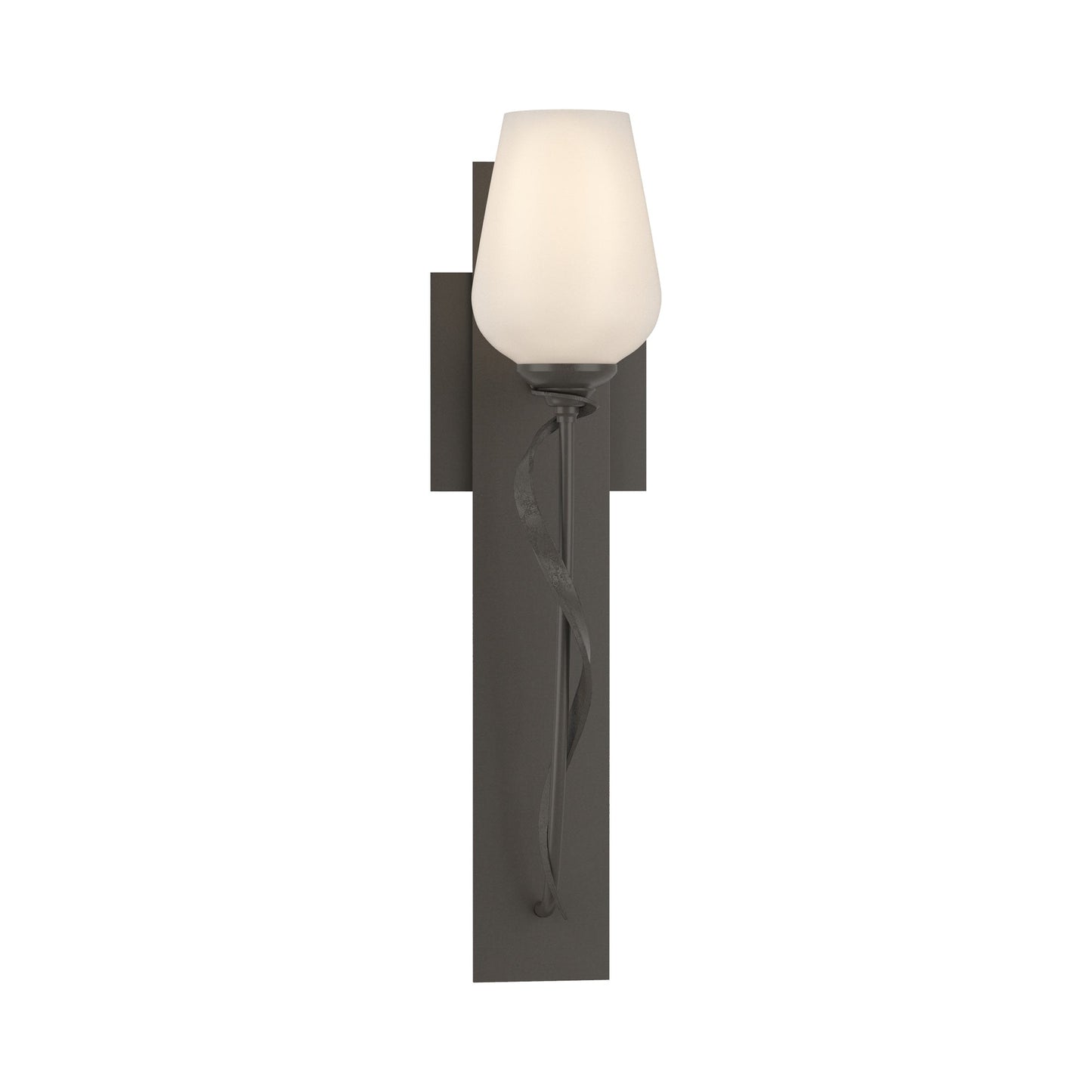 Flora Stem Wall Light in Dark Smoke (Opal Glass).