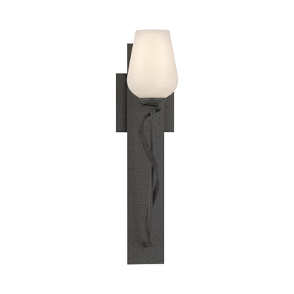 Flora Stem Wall Light in Natural Iron (Opal Glass).