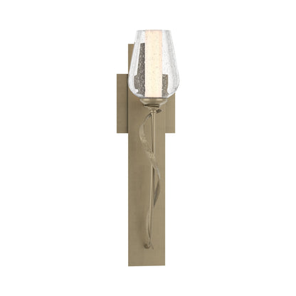 Flora Stem Wall Light in Soft Gold (Opal and Seeded Glass).