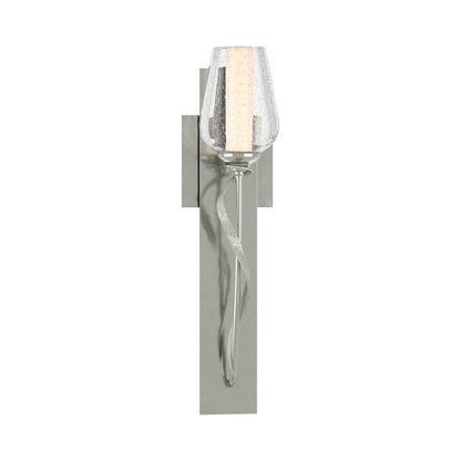 Flora Stem Wall Light in Sterling (Opal and Seeded Glass).