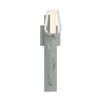 Flora Stem Wall Light in Vintage Platinum (Opal and Seeded Glass).