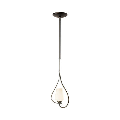 Flora Up Light Mini Pendant Light in Dark Smoke (Opal Glass).