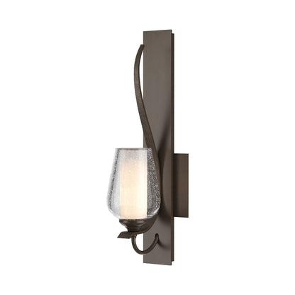 Flora Wall Light in Bronze (Opal and Seeded Glass).