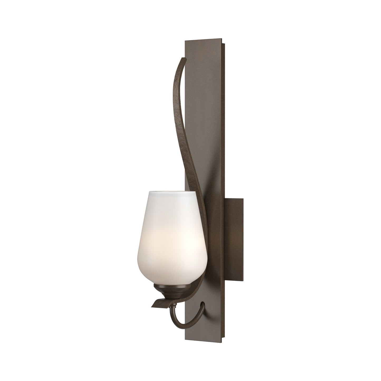 Flora Wall Light in Bronze (Opal Glass).