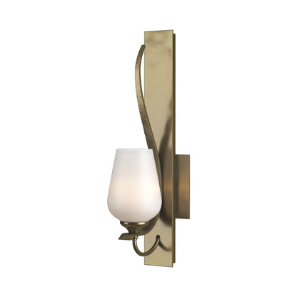 Flora Wall Light in Modern Brass (Opal Glass).