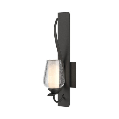 Flora Wall Light in Natural Iron (Opal and Seeded Glass).