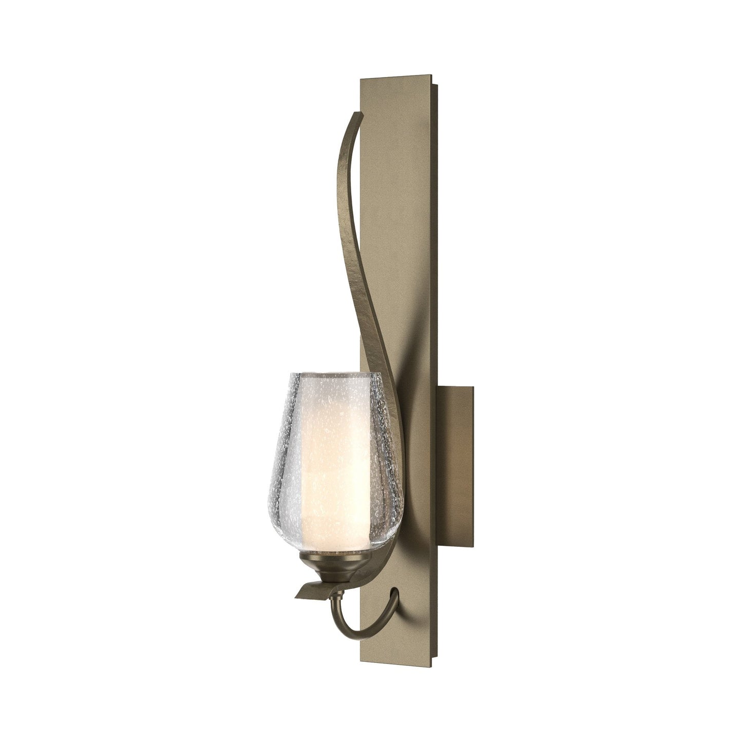 Flora Wall Light in Soft Gold (Opal and Seeded Glass).