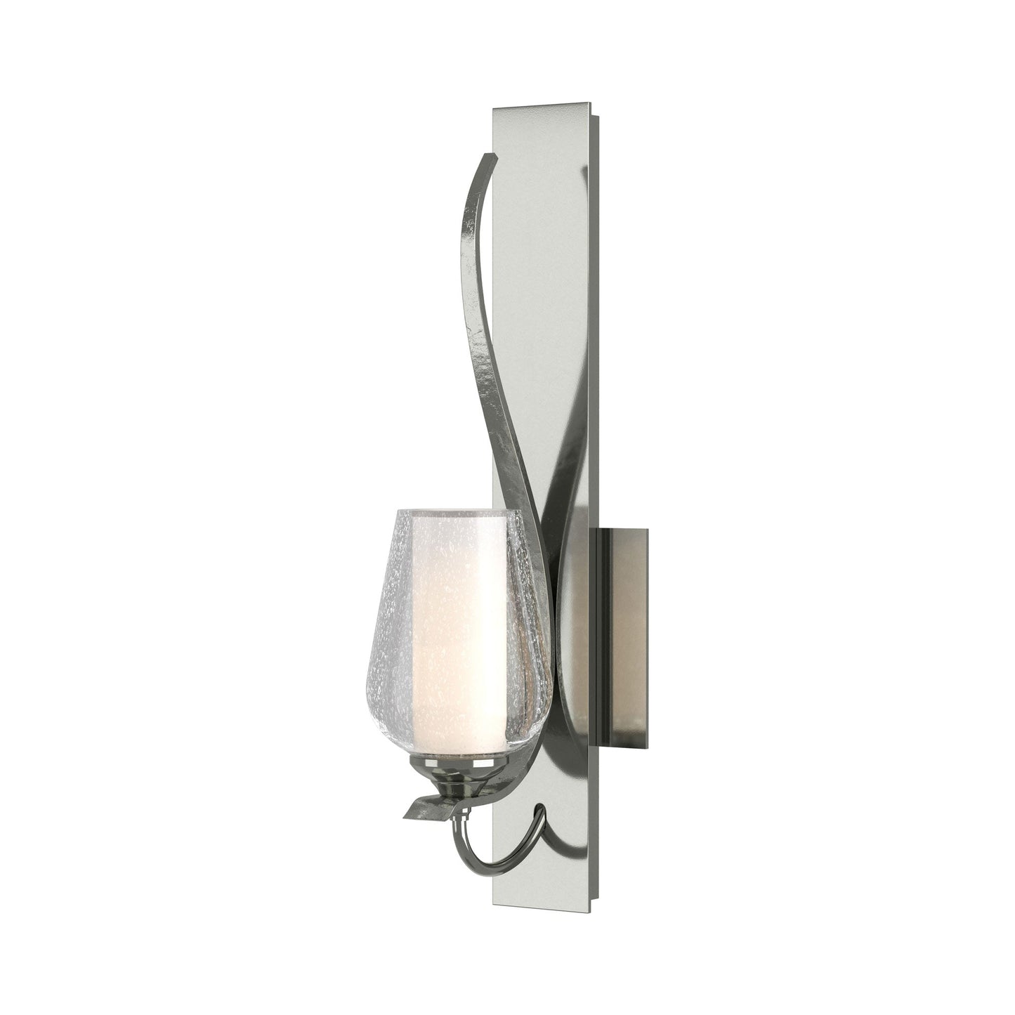 Flora Wall Light in Sterling (Opal and Seeded Glass).