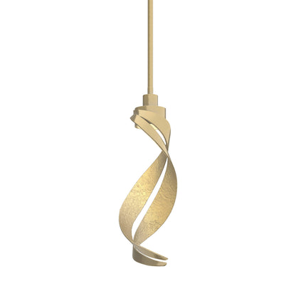 Folio Pendant Light in Modern Brass.