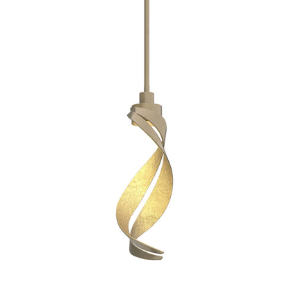 Folio Pendant Light in Soft Gold.