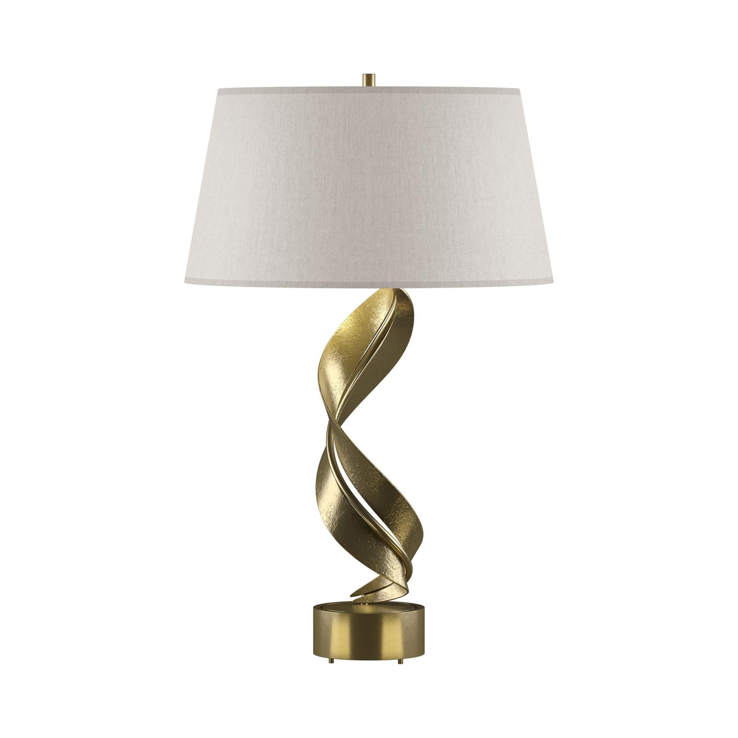 Folio Table Lamp in Modern Brass (Flax).