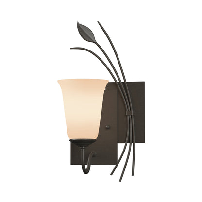 Forged Leaf Bath Wall Light in Dark Smoke (Right).