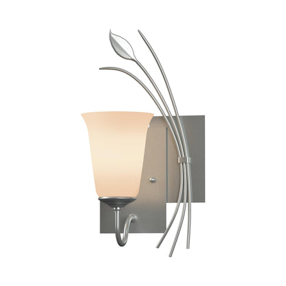 Forged Leaf Bath Wall Light in Vintage Platinum (Right).