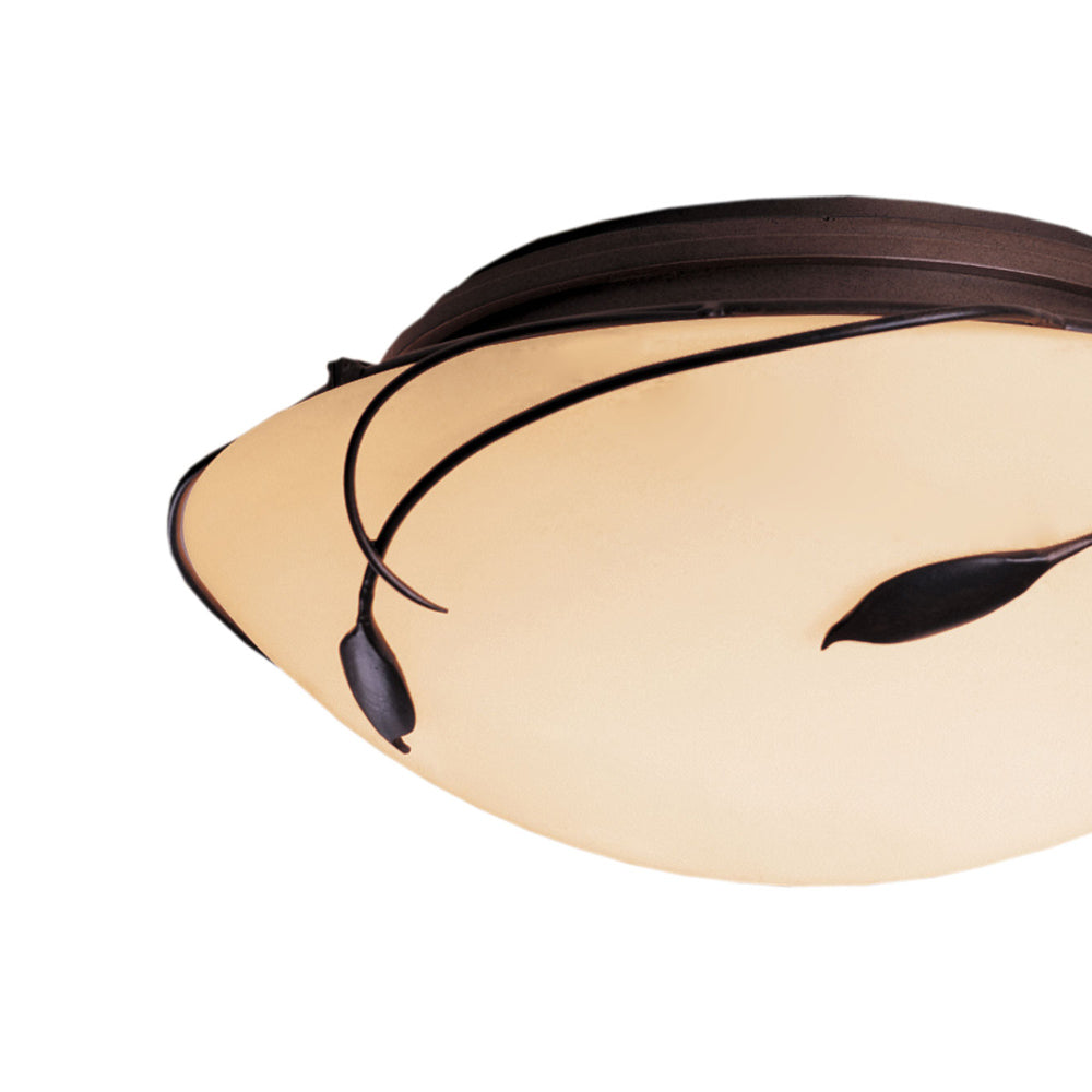 Forged Leaves Flush Mount Ceiling Light in Detail.