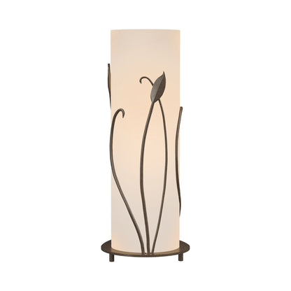 Forged Leaves Table Lamp in Bronze.