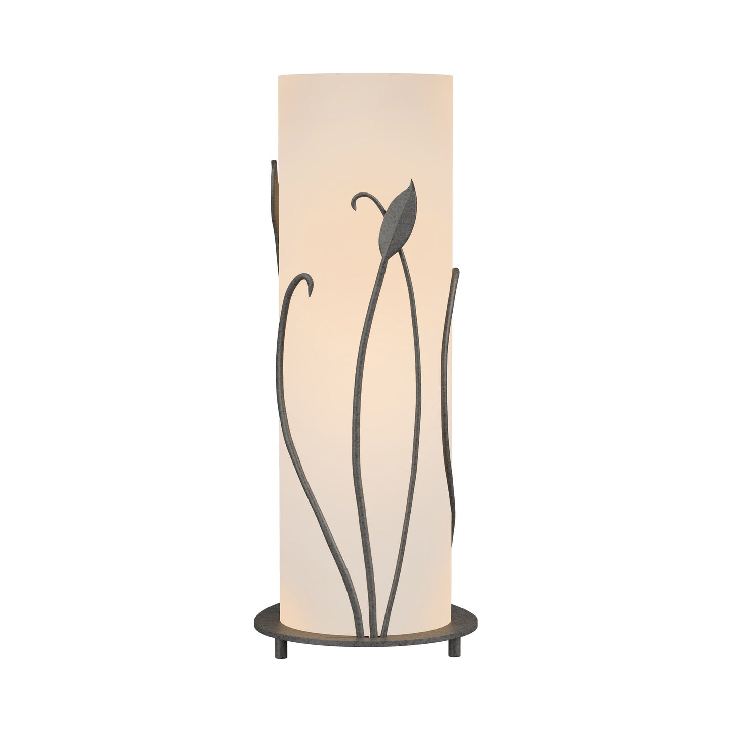 Forged Leaves Table Lamp in Natural Iron.