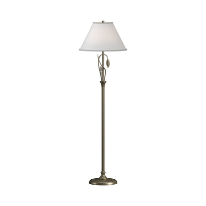 Forged Leaves Vase Floor Lamp in Soft Gold.