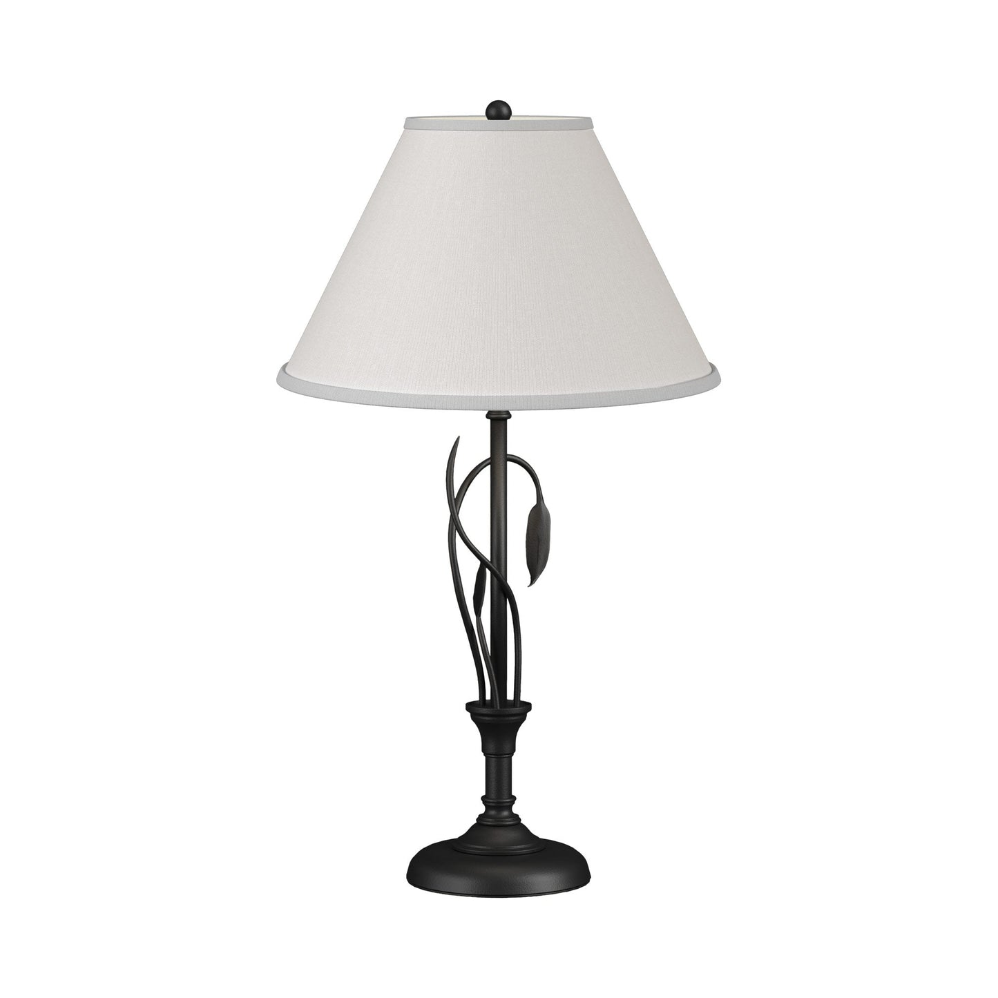 Forged Leaves Vase Table Lamp in Black.