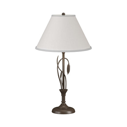 Forged Leaves Vase Table Lamp in Bronze.