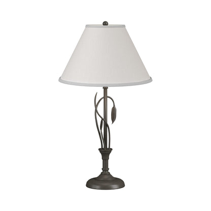 Forged Leaves Vase Table Lamp in Dark Smoke.