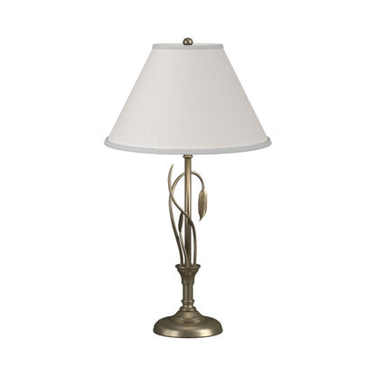 Forged Leaves Vase Table Lamp in Soft Gold.