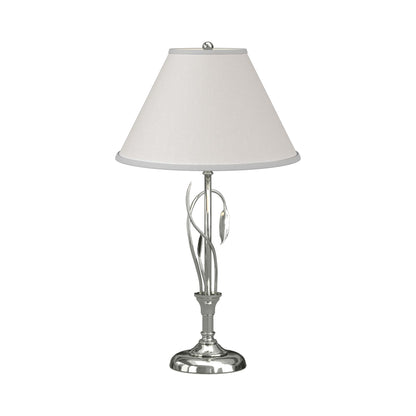 Forged Leaves Vase Table Lamp in Sterling.