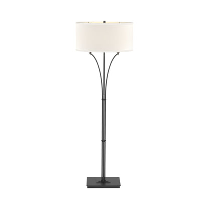 Formae Contemporary Floor Lamp in Black/Flax.