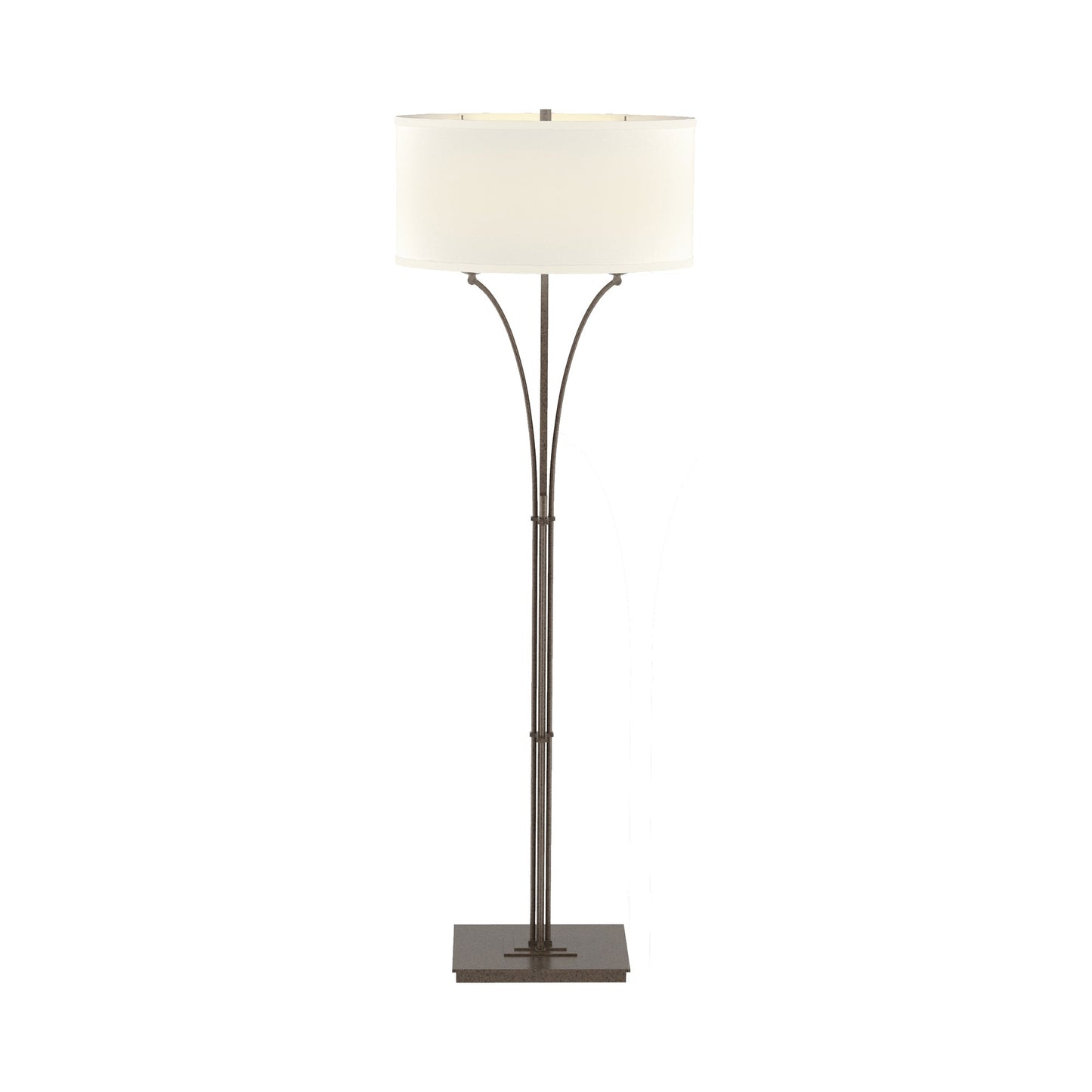 Formae Contemporary Floor Lamp in Bronze/Flax.