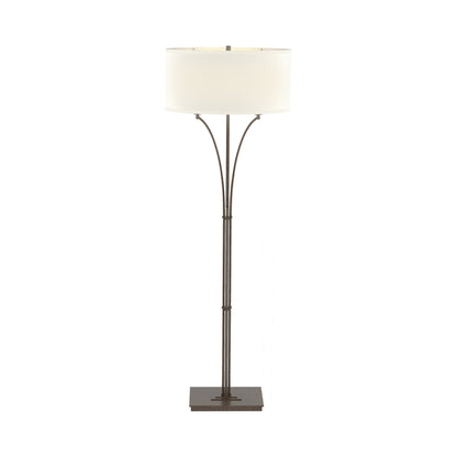 Formae Contemporary Floor Lamp in Bronze/Flax.