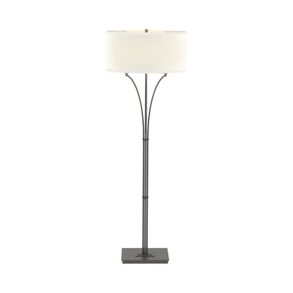 Formae Contemporary Floor Lamp in Dark Smoke/Flax.