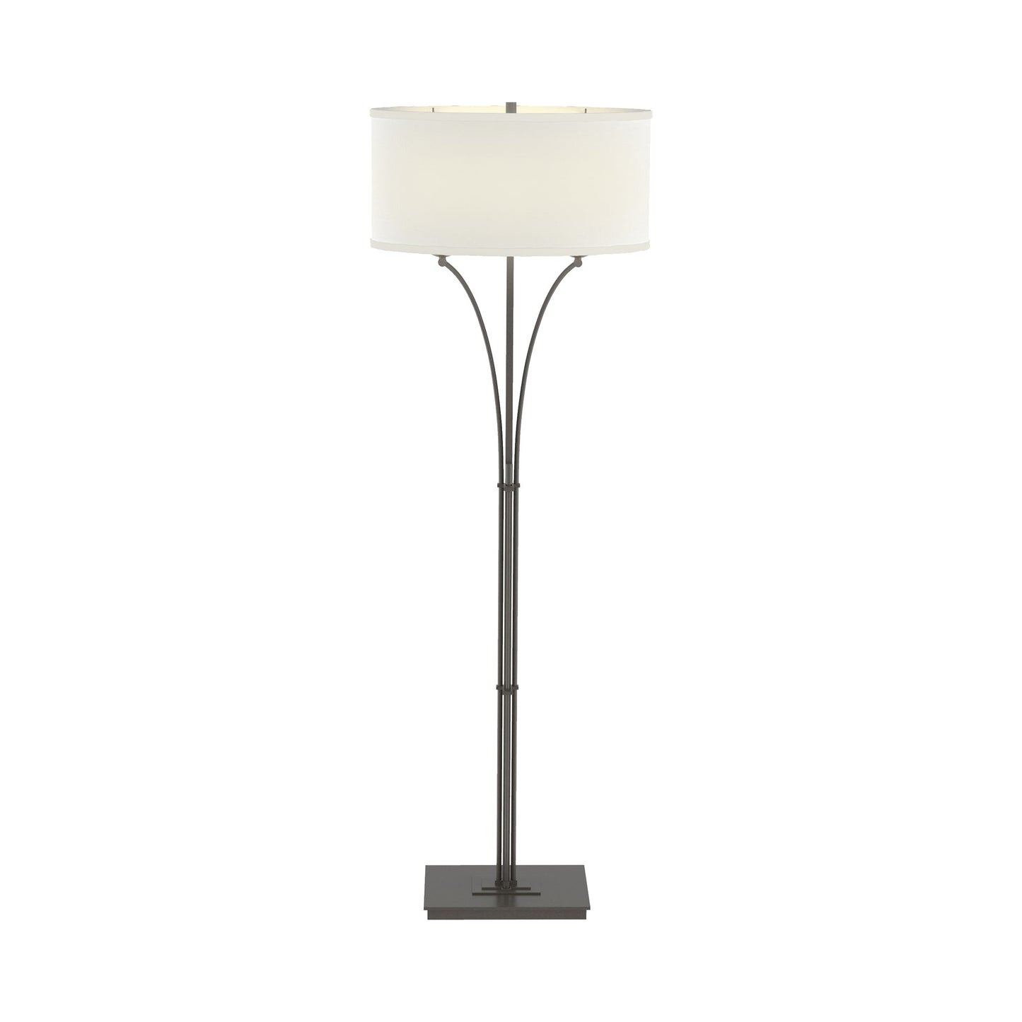Formae Contemporary Floor Lamp in Dark Smoke/Natural Anna.