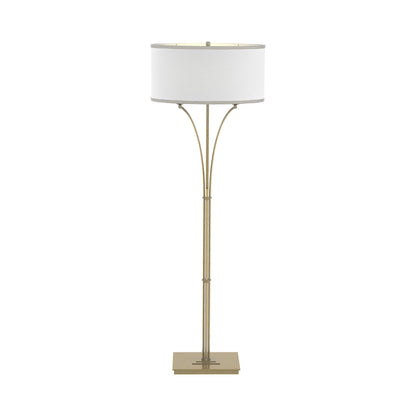 Formae Contemporary Floor Lamp in Modern Brass/Natural Anna.