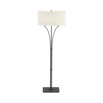 Formae Contemporary Floor Lamp in Natural Iron/Natural Anna.