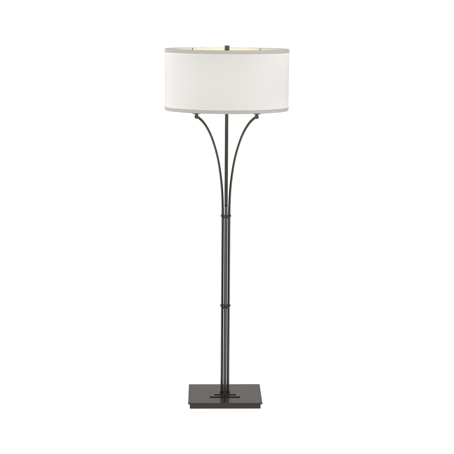 Formae Contemporary Floor Lamp in Oil Rubbed Bronze/Flax.