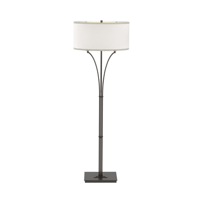 Formae Contemporary Floor Lamp in Oil Rubbed Bronze/Flax.