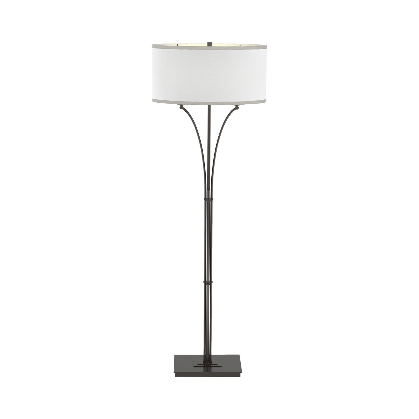 Formae Contemporary Floor Lamp in Oil Rubbed Bronze/Natural Anna.