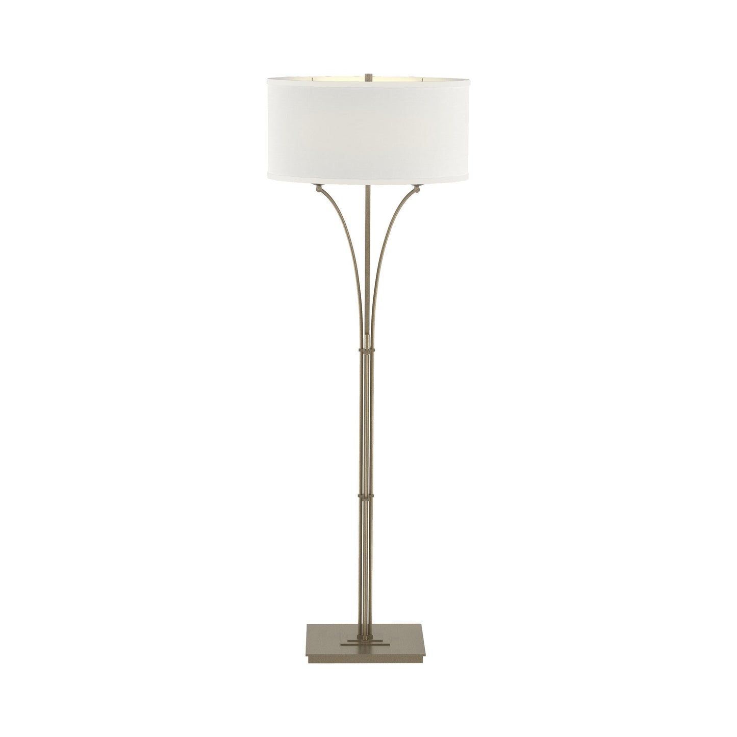 Formae Contemporary Floor Lamp in Soft Gold/Natural Anna.