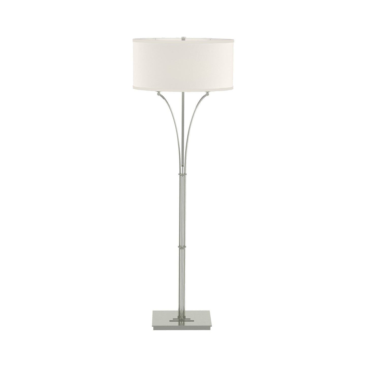 Formae Contemporary Floor Lamp in Sterling/Flax.