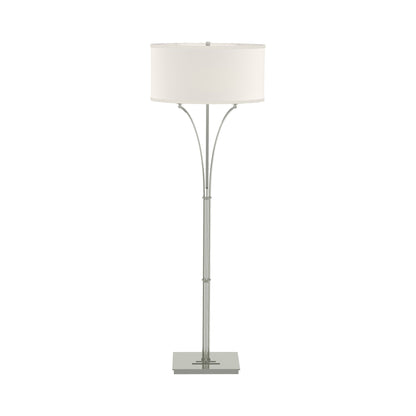 Formae Contemporary Floor Lamp in Sterling/Flax.