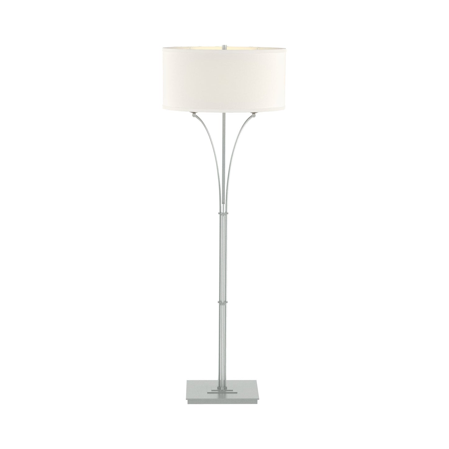 Formae Contemporary Floor Lamp in Vintage Platinum/Flax.