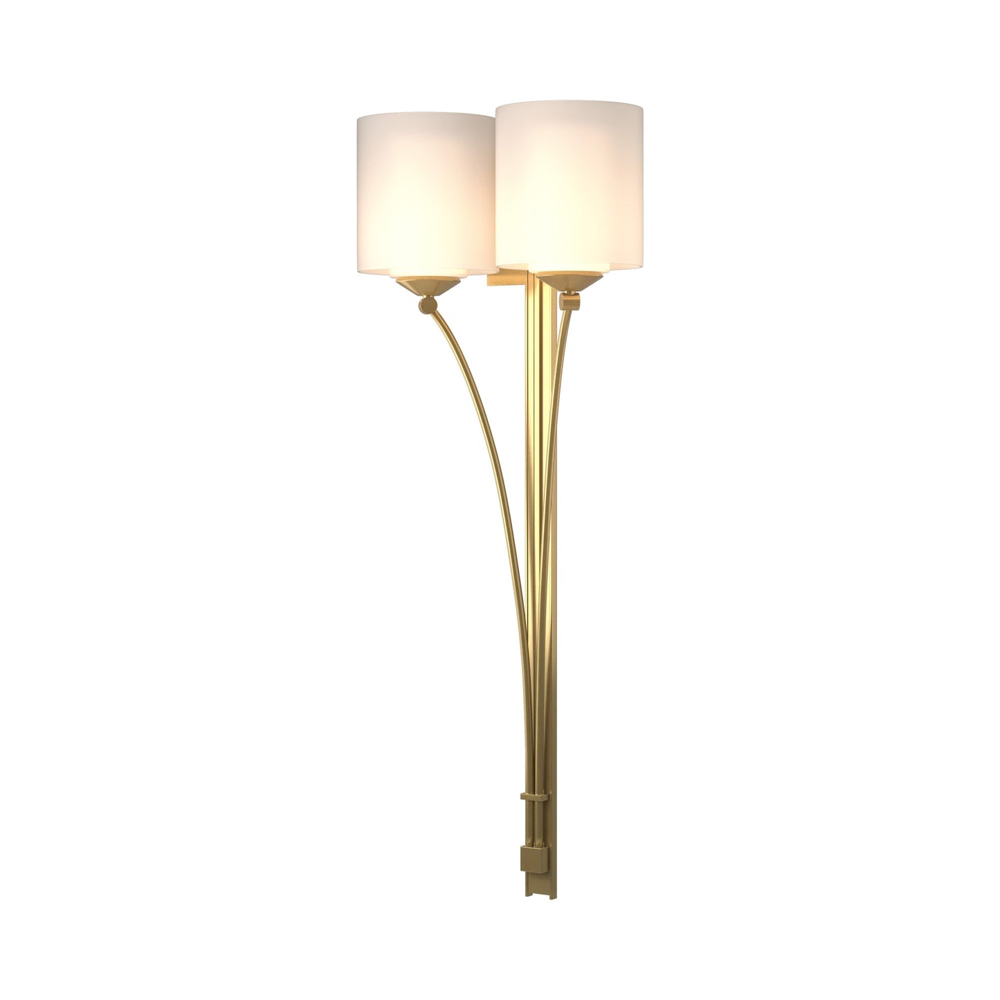Formae Contemporary Wall Light in Modern Brass (2-Light).
