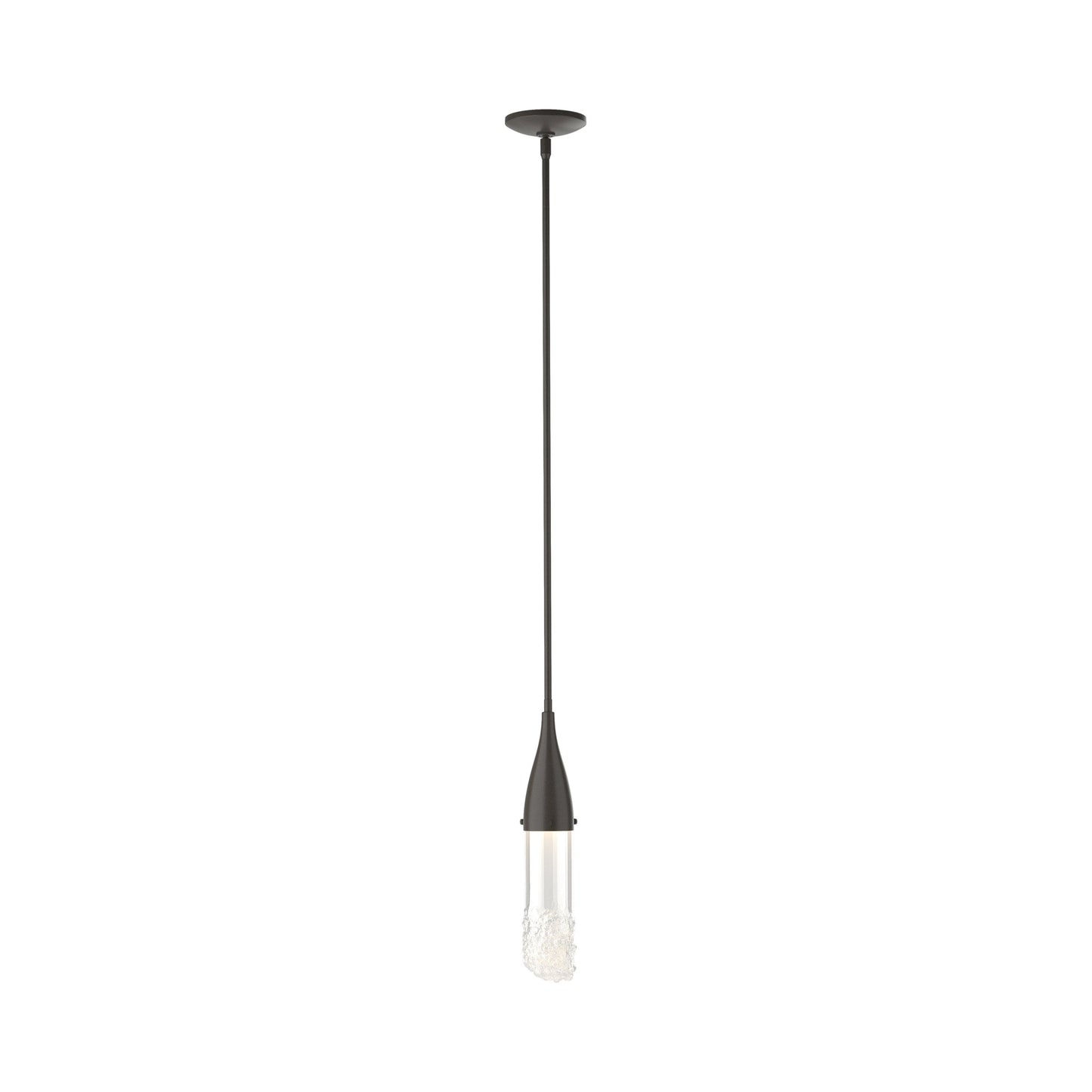 Fritz Glass Mini Pendant Light in Dark Smoke.