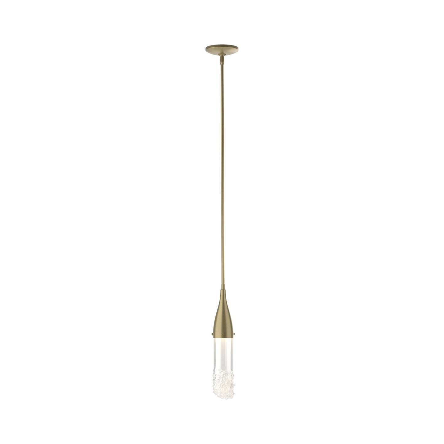 Fritz Glass Mini Pendant Light in Soft Gold.