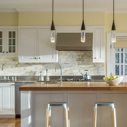 Fritz Glass Mini Pendant Light in kitchen.