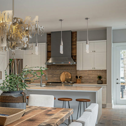 Fritz Glass Mini Pendant Light in kitchen.